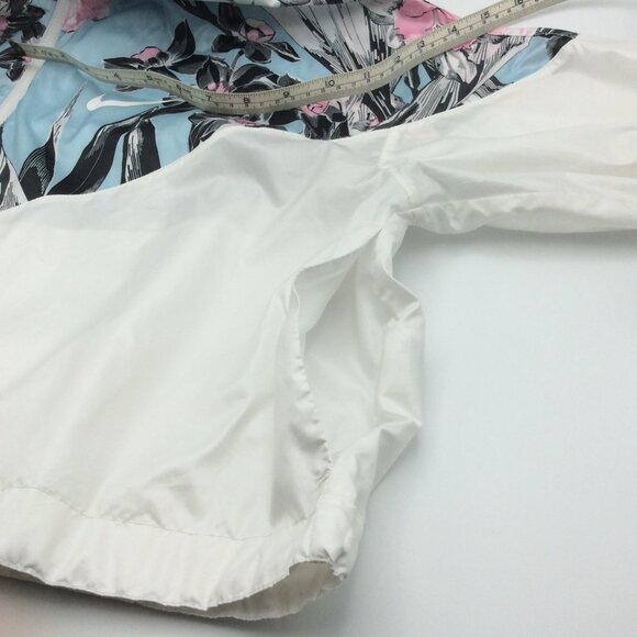 Nike Hyper Femme Windrunner Floral Accent Cropped Hooded Running Jacket Size L - Picture 9 of 16